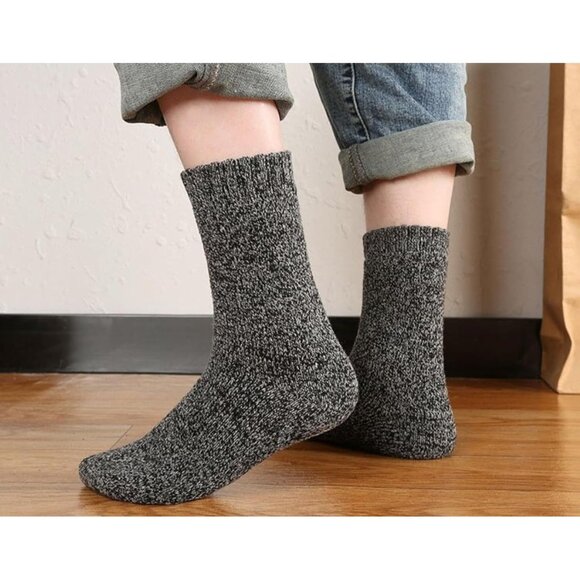 YZKKE 5Pack Womens Q-13 Vintage Winter Soft Warm Thick Cold Knit Wool Crew Sock - Picture 6 of 8